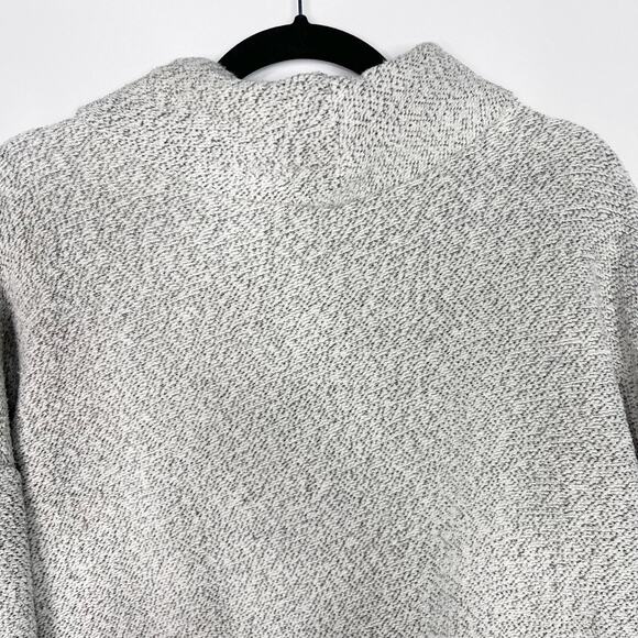 A New Day Medium M Heather Gray Boucle Textured Cowl Neck Sweater Cozy Casual - Picture 6 of 8